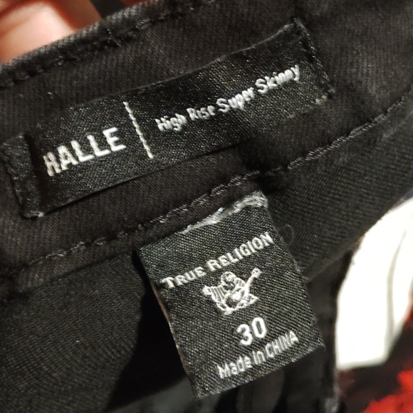 True Religion Black Halle Jeans High Rise Super Skinny - Picture 5 of 5